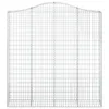 vidaXL Gabione mit Hochbogen 200x30x200/220 cm Verzinktes Produktbild-Vorschau 3