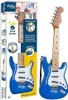 A toy guitar and its packaging are displayed against a white background. Produktbild-Vorschau