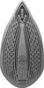 The underside of a Philips steam iron soleplate, showing its steam holes and textured surface. Voir les images du produit