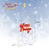 A lighted Christmas tree decoration with the words 'Happy Holidays' and 'Merry Christmas' text. Podgląd zdjęcia produktu