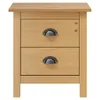 vidaXL Tables de nuit Hill 2 pcs. 46x35x49,5 cm pin massif Voir les images du produit 3