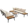 An outdoor furniture set with sofas and coffee tables, presented on a white background. Produktbild-Vorschau