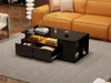 okwish Couchtisch LED-Licht und 2 Schubladen, Sofatisch mit Produktbild-Vorschau 9