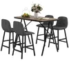 HOMCOM Bartisch mit Barhocker Set, Küchentisch, 5-teilig Produktbild-Vorschau 1