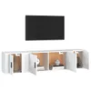 vidaXL Set di mobili TV a 3 pezzi in legno bianco Anteprima dell’immagine prodotto 3