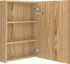 An open wooden cabinet with shelves and hinges. Náhled obrázku produktu
