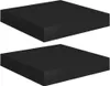 Plávajúce nástenné police 2 ks, čierne 23x23,5x3,8 cm, MDF Náhľad obrázku produktu 1