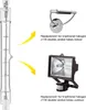 A halogen lamp is shown next to examples of indoor and outdoor lighting fixtures it can replace. Produktbild-Vorschau