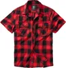 Brandit Check Shirt Short Sleeve red/black, 3XL Produktbild-Vorschau 1