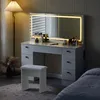 Coiffeuse LED CLIPOP, station de charge, avec 7 tiroirs et Voir les images du produit 13