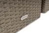 A close-up shot of the woven texture of outdoor furniture with a brand logo. Produktbild-Vorschau