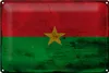 Blechschild Flagge Burkina Fasos 30x20cm Burkina Faso Rost Produktbild-Vorschau 1