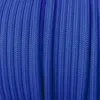 A close-up, full-frame shot of a coiled blue fabric-covered electrical cord. Produktbild-Vorschau