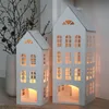 Laterne WHITE HOME weiß Haus aus Metall H45cm Dekohaus Produktbild-Vorschau 4