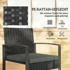 Outsunny Rattan Bistroset, 3 teiliges Gartenmöbel-Set mit 2 Produktbild-Vorschau 5