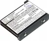 A close-up, angled view of a black and gray lithium-ion battery pack with a white label containing product information and warnings. Podgląd zdjęcia produktu