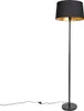 Moderne Stehleuchte Schwarz mit Schwarzem Schirm 45 cm Produktbild-Vorschau 1