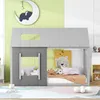 OKWISH Lit Enfant 90x200 cm - Lit Cabane avec Toit et Voir les images du produit 5