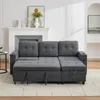 Merax dreisitzer Schlafsofa mit Getränkehaltern, Klappsofa Produktbild-Vorschau 3