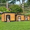 zooprinz Hundehütte Carlo Bitumen Klappdach Holzfüße mit Produktbild-Vorschau 2