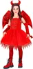 Kostüm "Teufel" für Mädchen | Kleid, Schwanz, Hörner und Produktbild-Vorschau 1