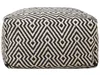 BELIANI Pouf Schwarz/Weiß Baumwolle 50 x 50 cm Quadrat Produktbild-Vorschau 4