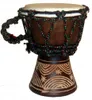 Djembe Trommel aus Teakholz mit Ziegenfell, handgefertigt, Produktbild-Vorschau 2