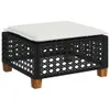 5-tlg. Garten-Sofagarnitur mit Kissen Schwarz Poly Rattan Produktbild-Vorschau 5
