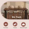 HOMAVO Table de repas 140x80x75 cm - Design moderne, métal Voir les images du produit 4