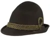 Schmaler Spitzkopf Trachtenhut mit Wollkordel von Hut-Breiter in schwarz Anteprima dell’immagine prodotto