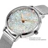 Alienwork Damen-Armbanduhr Quarz silber mit Metall Mesh Produktbild-Vorschau 2