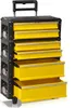 A yellow and black rolling tool chest with multiple drawers is shown against a white background. Produktbild-Vorschau