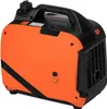 An orange and black inverter generator is shown from a three-quarter rear angle against a light gray background. Anteprima dell’immagine prodotto