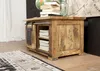 A wooden chest with sliding doors and shelves, decorated with books and a globe on top. Produktbild-Vorschau