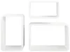 Modernes Wandregal-Set CURVE, 3-teilig, aus weißem MDF, je Produktbild-Vorschau 3