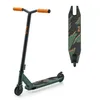A green and orange scooter is shown against a white background, with a separate image of the scooter deck. Produktbild-Vorschau