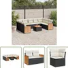 The Living Store 10-tlg. Garten-Sofagarnitur mit Kissen Produktbild-Vorschau 1