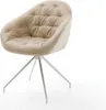 DELIFE Esszimmerstuhl Gaio-Flex Mikrofaser Beige Vintage Produktbild-Vorschau 1