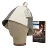 Cappello da sauna Lowell in feltro, motivo grigio/bianco, Anteprima dell’immagine prodotto 1