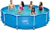 A group of people enjoying themselves in a round blue swimming pool. Náhled obrázku produktu