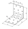 Bauwinkel 05-81,53x53x50 ZAR - feuerverzinkt - Packung 1 Produktbild-Vorschau 2