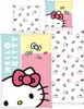 A collage of Hello Kitty themed bedding items, including pillowcases and duvet covers, displayed against a white background. Produktbild-Vorschau
