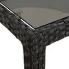 vidaXL Gartentisch Schwarz 150 x 90 x 75 cm Poly-Rattan Produktbild-Vorschau 6