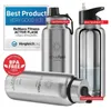 BeMaxx Trinkflasche Edelstahl ACTIVE FLASK silber 950ml Produktbild-Vorschau 2