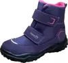 A single purple boot with pink accents and lining, displayed against a white background. Voir les images du produit