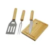6 tlg BBQ Grill Set Grillbesteck Messer Grillwender Gabel Produktbild-Vorschau 2