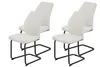 Hela Tische, 4er Set Freischwinger Oslo Bezug Samt Beige, Produktbild-Vorschau 1