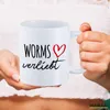 Huuraa Kaffeetasse Worms verliebt 330ml Weiß Keramik Produktbild-Vorschau 3