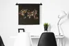 MuchoWow® Wandteppich Wandbehang Weltkarte - Rosen - Lilie Produktbild-Vorschau 3