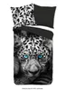 Duvet cover Pure 135x200 + 1* 80x80 cm - leopard with blue Produktbild-Vorschau 1